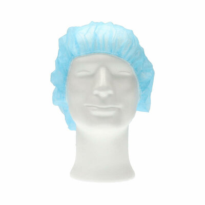 CMT haarnet (bouffant cap) pp non woven Blauw X-Large (ca 58cm) 100st/zak, 1000st/doos
