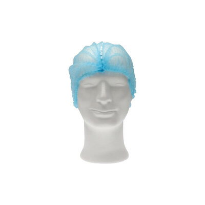 CMT haarnet (clip cap) pp non woven Blauw Large (ca 53cm) Detecteerbaar 100st zak, 1000st per doos