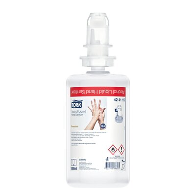 Tork Alcohol Liquid Hand Sanitizer S4  1ltr/flacon, 6st/doos