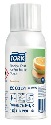 Tork Luchtverfrisser Spray met Tropische Fruitgeur A1 75ml/bus, 12bus/doos