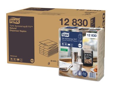 Tork Xpressnap Fit Dispenserservet Advanced N14 2-Laags Naturel 6x6x120st, 4.320st/doos