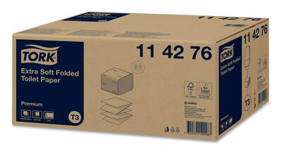 Tork Premium Toiletpapier Vouw 2-laags T3 252st/pak, 7.560st/doos