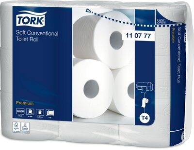 Tork Zacht Traditioneel Toiletpapier Premium 2-Laags, 6x9rol, 54rol/pak T4