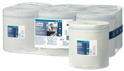 Tork Reflex Wiping Paper Centerfeed, 1-Laags, M4, 6rol/pak
