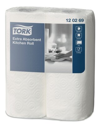 Tork Premium Keukenrol, 2-Laags, 12x2rol, 24rol/pak