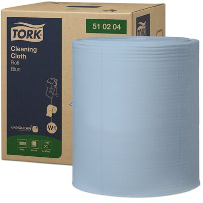 Tork Premium Werkdoek 510 1000 vel blauw, W1, 1-Laags, per stuk