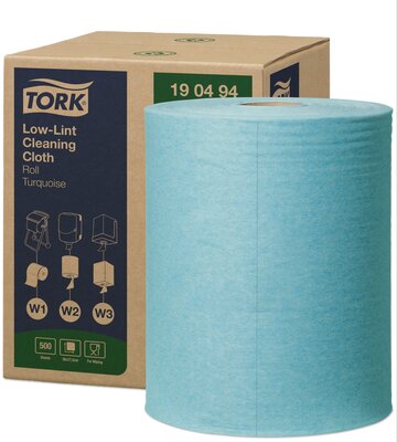Tork Low-Lint Reinigingsdoek Combi Rol, W1/W2/W3, 1-Laags, per stuk