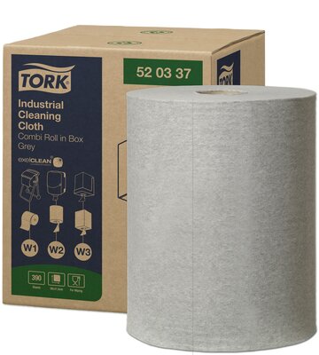 Tork Premium Werkdoek 520 390 vel grijs, 1-Laags, W1/W2/W3, per stuk