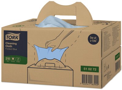 Tork Cleaning Handy W7 Box Reinigingsdoek 1-Laags Blauw, 210st/doos 