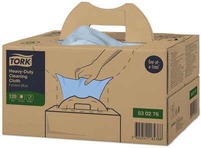 Tork Heavy-Duty Reinigingsdoek Xl Handy W7 Box 1-Laags Blauw, 120st/doos 