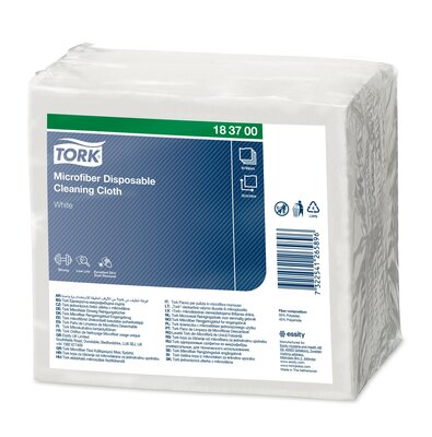 Tork Microvezel Reinigingsdoek voor eenmalig gebruik, wit, 40st/pak, 320st/ds