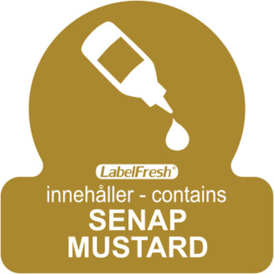 LabelFresh Codelabel Mosterd 500 etiketten.