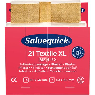 Cederroth Salvequick Extra Grote Textielpleisters 6x21 stuks