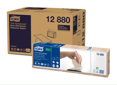 Tork Xpressnap® Extra Zachte dispenserservet Premium N4 2-laags naturel 8x1.000st, 8.000st/doos