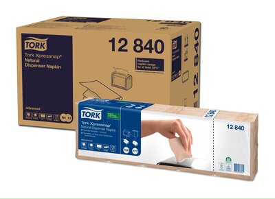 Tork Xpressnap Dispenserservet 1-Laags Naturel N4 33X21Cm 8x1.125st, 9.000st/doos