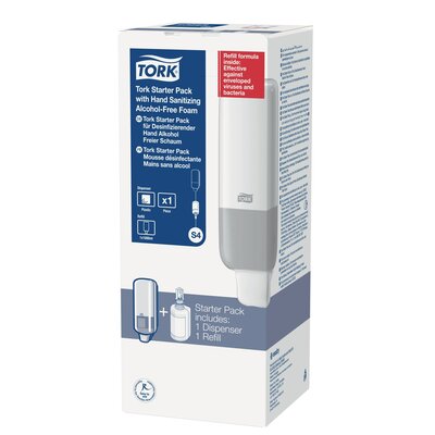 Tork Starter Pack met Alco-free Foam Sanitizer S4 Wit