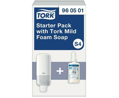 Tork Starter Pack met Mild Foam Soap S4 Wit