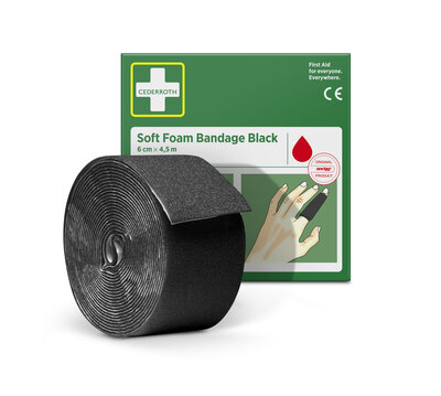 Cederroth Soft Foam Bandage Zwart 6cm x 4,5m