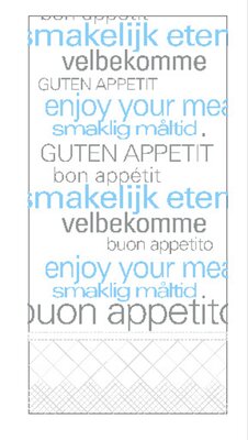 Tork Gedecoreerde  lunchservetten Text 2-laags 1/8 vouw, 10x200st, 2.000st/doos