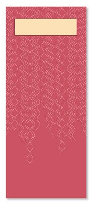 Tork Bestekzakje met 2-laags servet Rood, 5x100st, 500st/doos