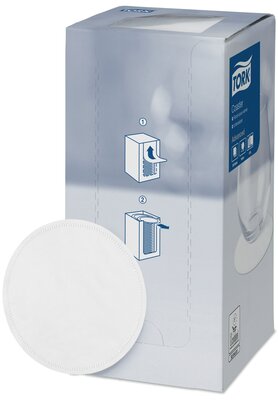 Tork Onderzetter 8-laags Wit rond, 12x250st, 3.000st/doos