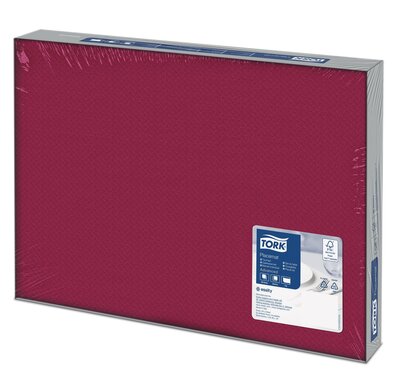 Tork Placemat Bordeauxrood 1-Laags Velformaat 42x30, 5x500st, 2.500st/doos