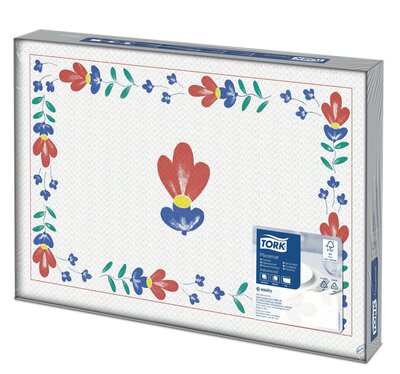 Tork Placemat Country 1-Laags Velformaat 42x30, 5x500st, 2.500st/doos