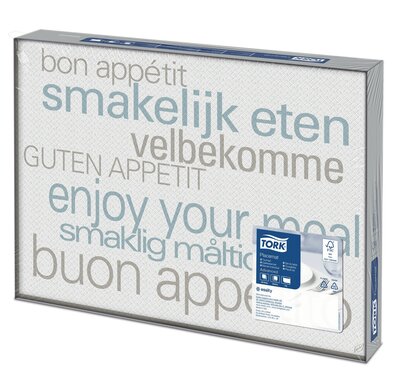 Tork Placemat Text 1-Laags Velformaat 42x30, 5x500st, 2.500st/doos