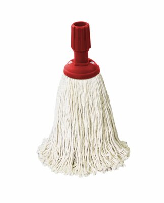 Minimop katoen 250 gram standaard steelverbinding Rood 