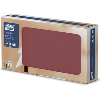 Tork  Napperon 1-laags 80x40cm 1/8-vouw Bordeaux, 4 pak à 25 stuks