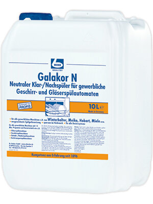 Galakor N glans / glansspoelmiddel voor commercieel serviesgoed en Glazenwasser 10 l
