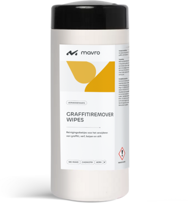 MAVRO GRAFFITIREMOVER WIPES (Bus met 50 doekjes.)