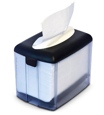 BulkySoft System One Servetdispenser Tafel model Zwart/Transparant