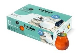 Bolsius Terraskaarsen Twilight Oranje  ds. 12 stuks - 70 uur