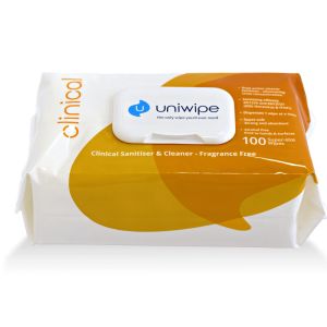 Uniwipe klinische desinfectiedoekjes, 100 stuks in verpakking