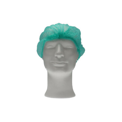 CMT haarnet (clip cap) pp non woven Groen Large (ca 53cm) 100st zak, 1000st doos