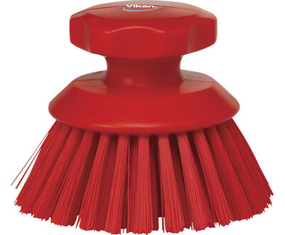 Vikan Harde Ronde Werkborstel 110mm Rood