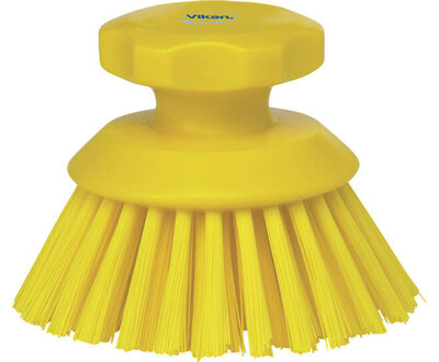 Vikan Harde Ronde Werkborstel 110mm Geel