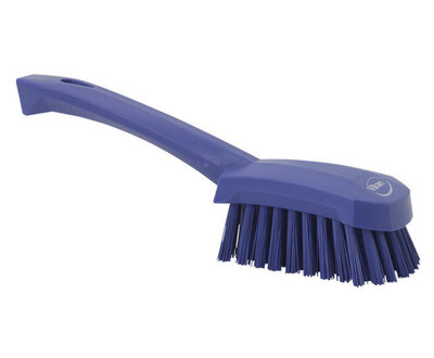Vikan Harde Afwasborstel Met Korte Steel 270mm Paars