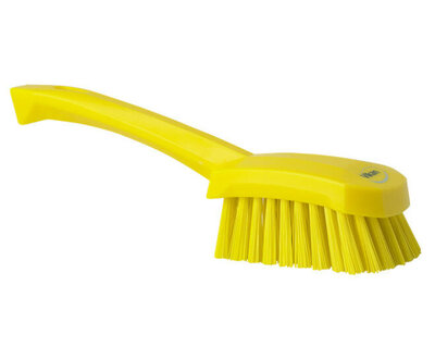 Vikan Harde Afwasborstel Met Korte Steel 270mm Geel