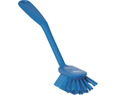 Vikan Medium Vaatborstel Met Schraabrand 280mm Blauw