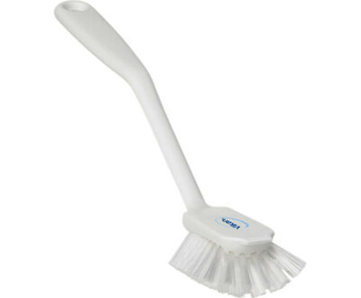 Vikan Medium Vaatborstel Met Schraabrand 280mm Wit