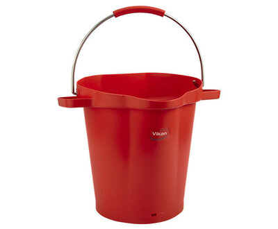 Vikan 20L Emmer Met Schenktuit en Maatverdeling Rood