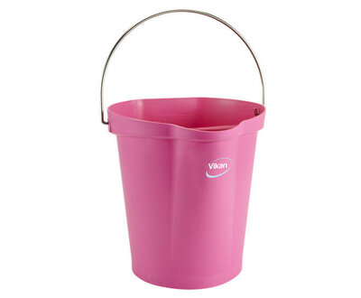 Vikan 12L Emmer Met Schenktuit En Maatverdeling Roze