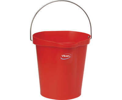 Vikan 12L Emmer Met Schenktuit En Maatverdeling Rood