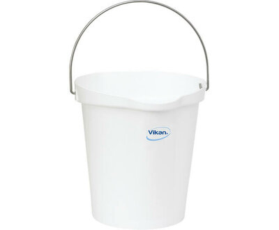 Vikan 12L Emmer Met Schenktuit En Maatverdeling Wit