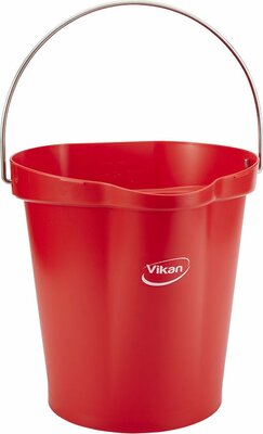 Vikan Emmer 12L Metaaldetecteerbaar Rood