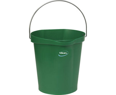 Vikan 12L Emmer Met Schenktuit En Maatverdeling Groen 