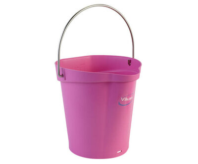 Vikan Emmer 6L Met Schenktuit En Maatverdeling Roze