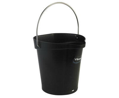Vikan Emmer 6L Met Schenktuit En Maatverdeling Zwart